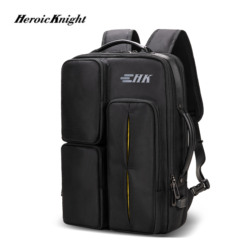 Embroidery Underlay - อัศวินผู้กล้าหาญกระเป๋าเป้สะพายหลังแล็ปท็อปสำหรับผู้ชาย YKK มัลติฟังก์ชั่นทำงานทุกวันกระเป๋าเป้สะพายหลังธุรกิจกันน้ำกระเป๋าเป้สะพายหลังเดินทางความจุขนาดใหญ่