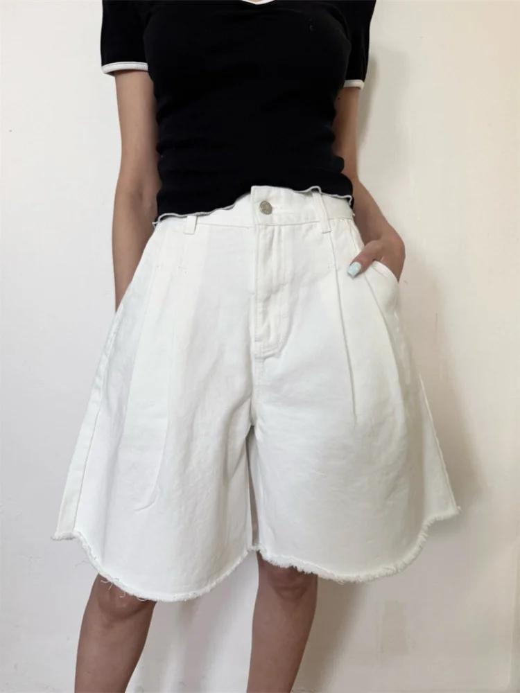 กางเกงยีนส์ขาสั้นทรงหลวมสไตล์  - Embroidery Jeans บทวิจารณ์และราคา