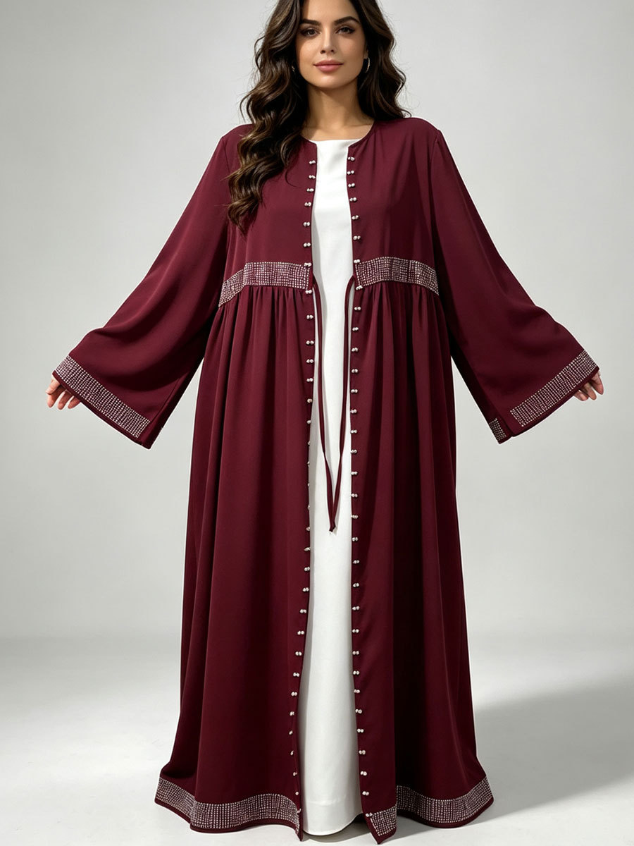 ชุดอาบายะห์เปิดด้านหน้าสำหรับผ - Embroidery Kaftan บทวิจารณ์และราคา