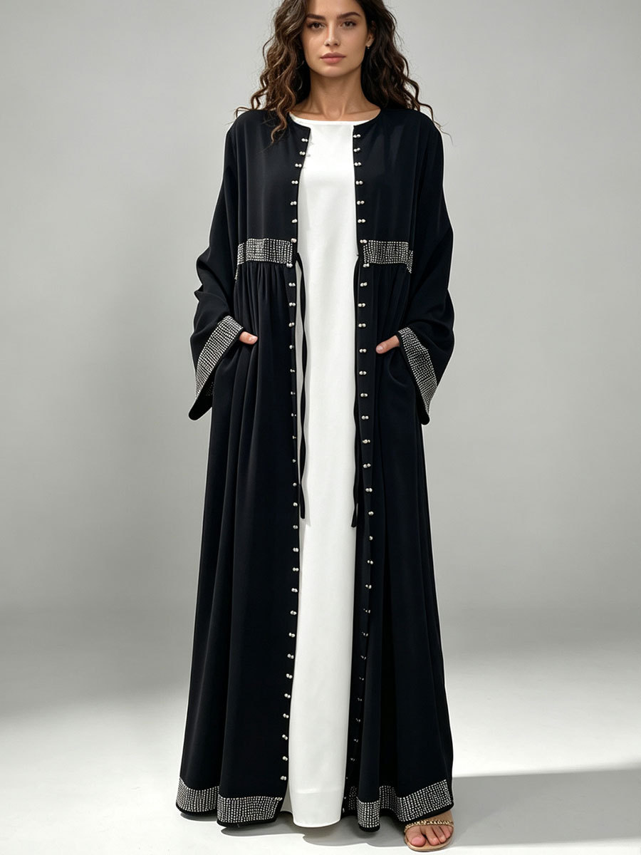ชุดอาบายะห์เปิดด้านหน้าสำหรับผ - Embroidery Kaftan บทวิจารณ์และราคา