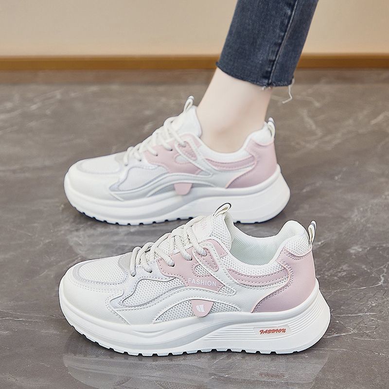 รองเท้ากีฬาตาข่ายระบายอากาศสำห - Embroidery White บทวิจารณ์และราคา