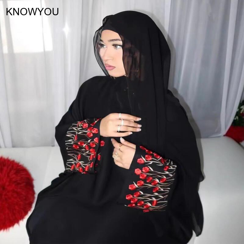 ชุดเดรสเปิดปักลายเจลลาบะห์สำหร - Embroidery Kaftan บทวิจารณ์และราคา