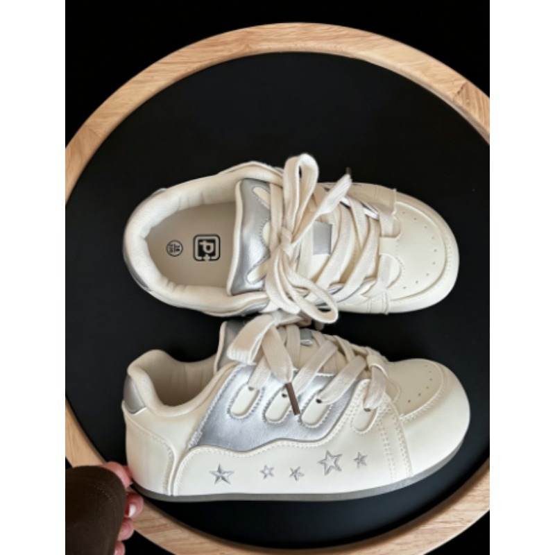 รองเท้าผ้าใบสีทูโทนสำหรับสาวหว - Embroidery White บทวิจารณ์และราคา