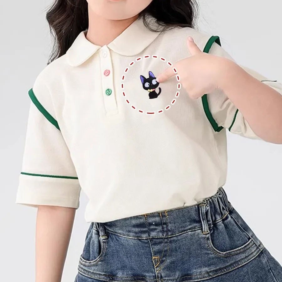สติกเกอร์รูปแมวตาโตรูปการ์ตูนน - Embroidery On Black Shirt บทวิจารณ์และราคา