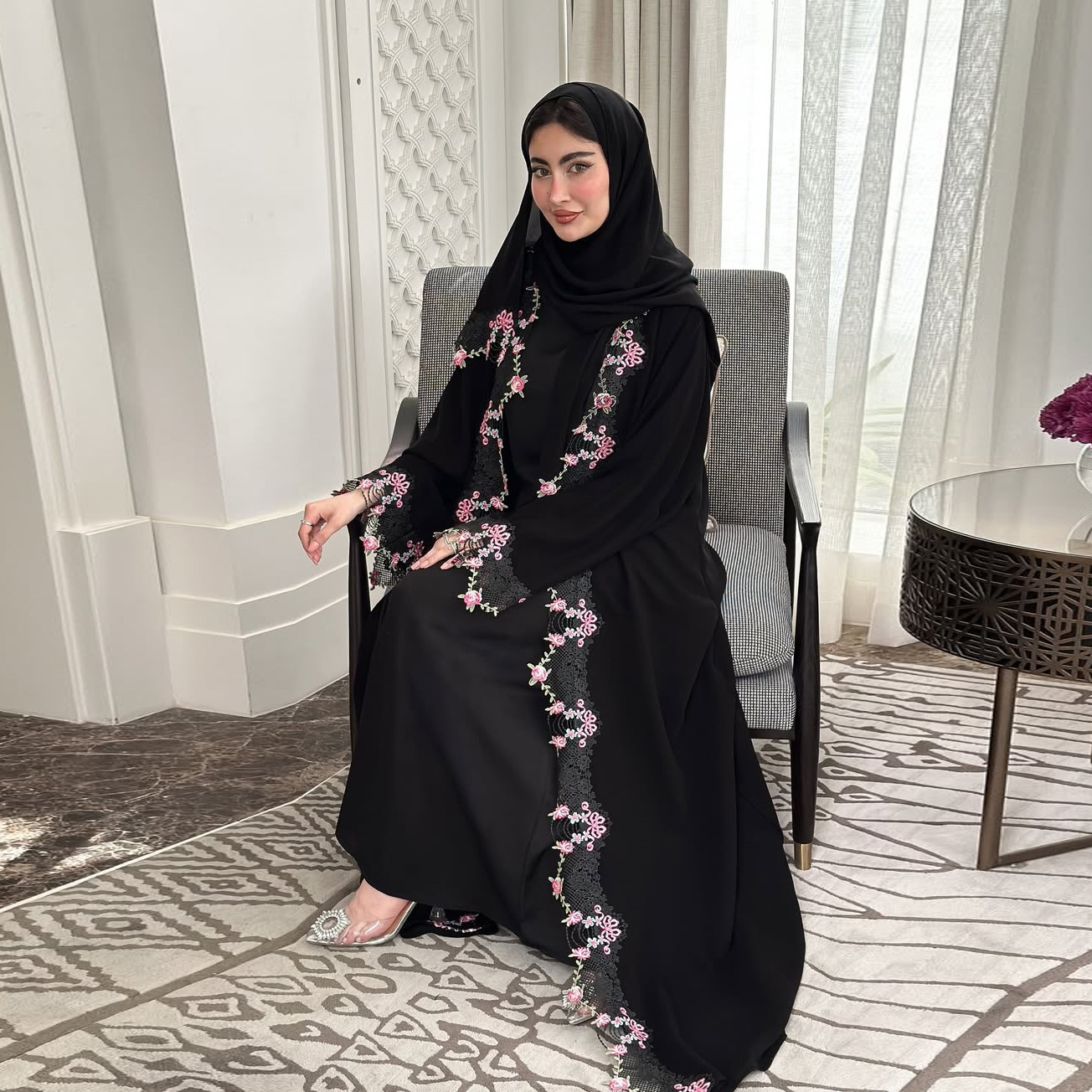ชุดอาบายะห์สำหรับผู้หญิง ชุดอี - Embroidery Kaftan บทวิจารณ์และราคา