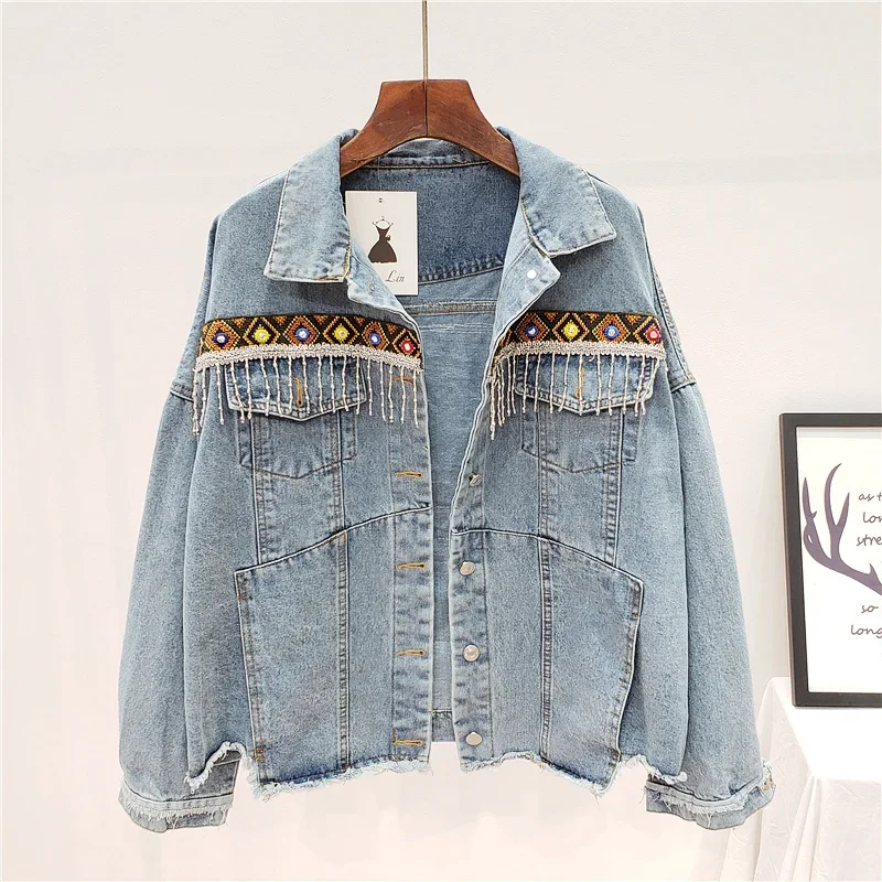 เย็บปักถักร้อย DENIM เสื้อแจ็ค - Embroidery Jeans บทวิจารณ์และราคา