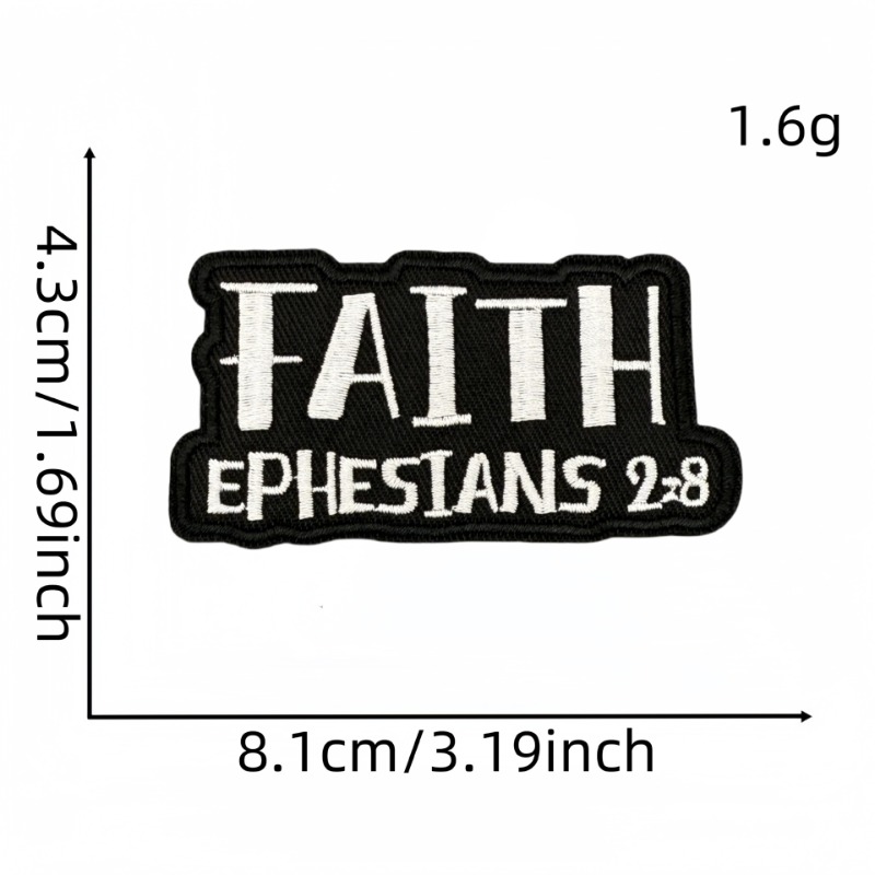 ตัวอักษรภาษาอังกฤษ Faith Love  - Embroidery On Black Shirt บทวิจารณ์และราคา