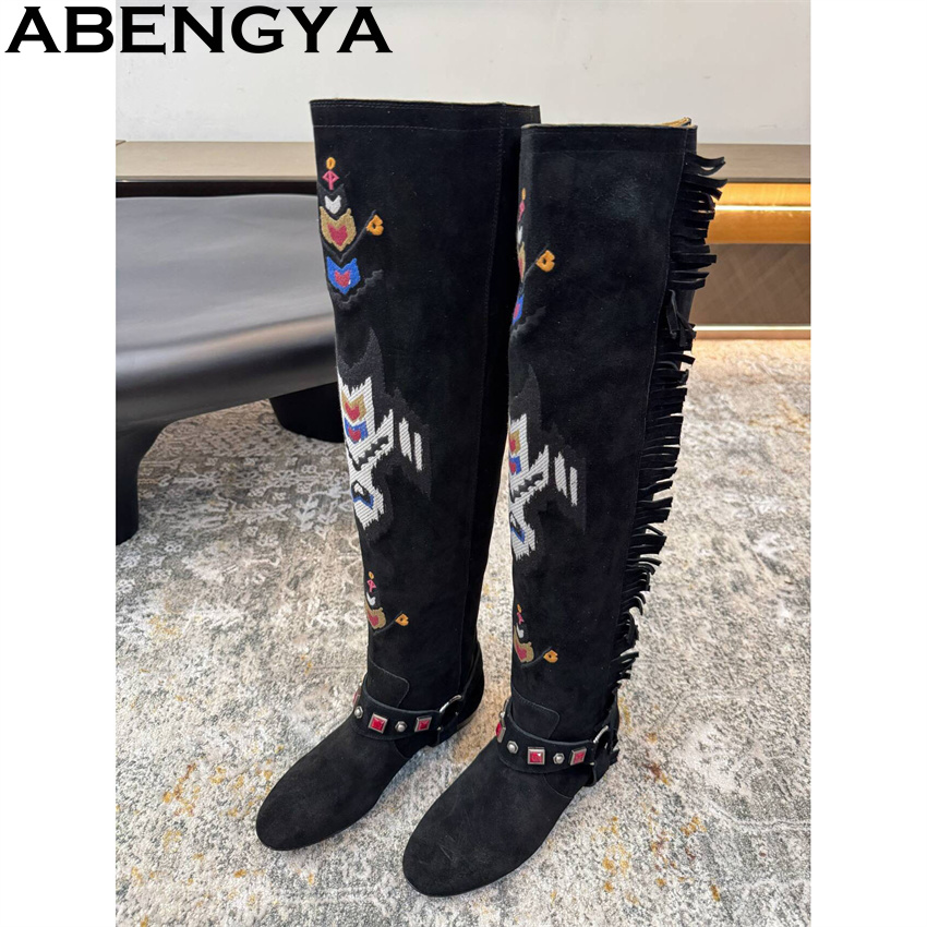 ABENGYA 2026ฤดูหนาวใหม่เข่ารอง - Embroidery Print บทวิจารณ์และราคา