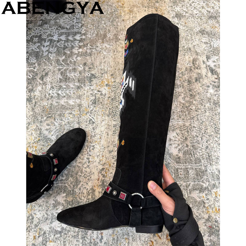 ABENGYA 2026ฤดูหนาวใหม่เข่ารอง - Embroidery Print บทวิจารณ์และราคา