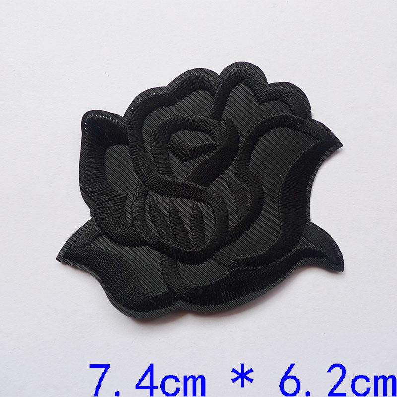 10 ชิ้นผีเสื้อสีดําเหล็กบนแพทช - Embroidery On Black Shirt บทวิจารณ์และราคา