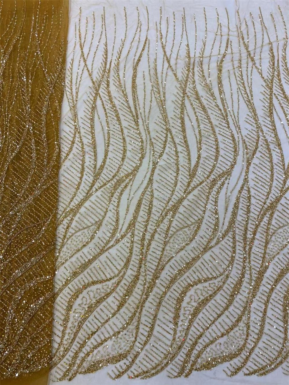 ผ้าลูกไม้ปักเลื่อมแอฟริกันสำหร - Embroidery Underlay บทวิจารณ์และราคา