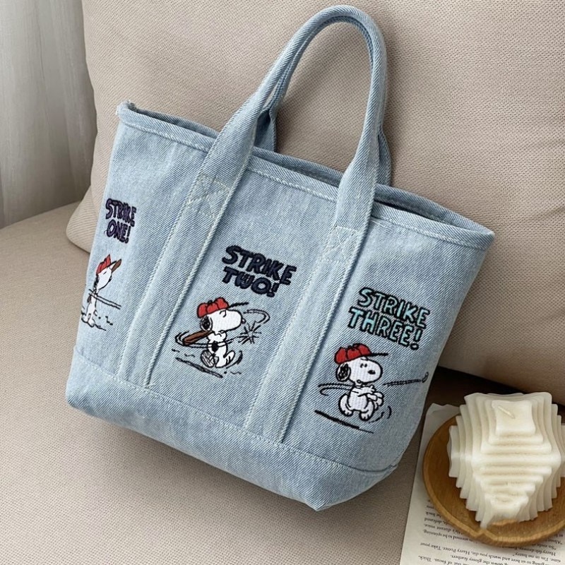 กระเป๋าผ้าเดนิมลายการ์ตูนสนูปป - Embroidery Workshop บทวิจารณ์และราคา