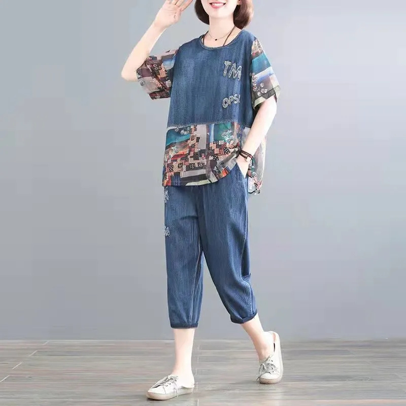 5XL ฤดูร้อนผู้หญิงกางเกงยีนส์ช - Embroidery Jeans บทวิจารณ์และราคา