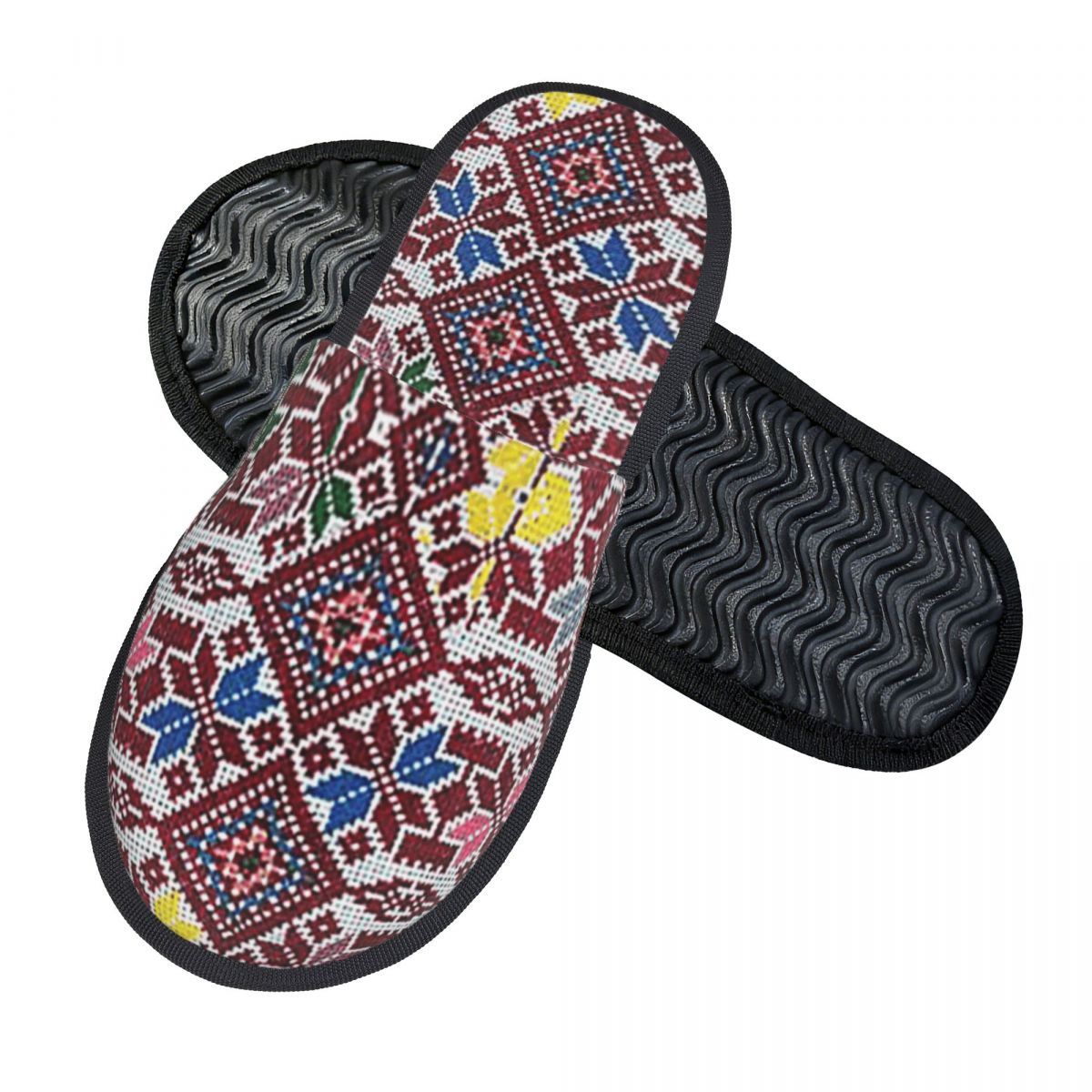 รองเท้าแตะปักลายแบบดั้งเดิมของ - Embroidery Print บทวิจารณ์และราคา