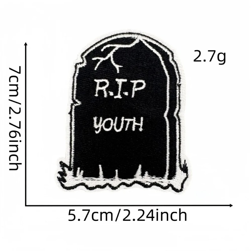 แผ่นป้ายปักลายกากเพชรรูปหัวกะโ - Embroidery On Black Shirt บทวิจารณ์และราคา