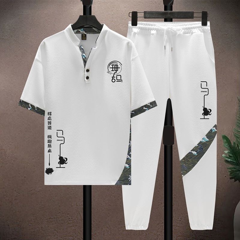 เสื้อยืดแขนสั้นผ้าไหมน้ำแข็งพิ - Embroidery Print บทวิจารณ์และราคา