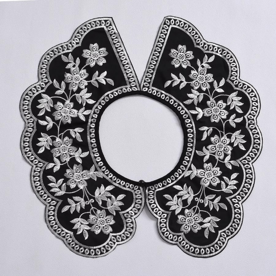 ปกเสื้อสไตล์ยุโรปแบบใหม่ สำหรั - Embroidery On Black Shirt บทวิจารณ์และราคา