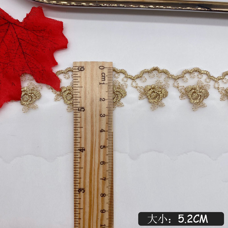 ผ้าลูกไม้ตาข่ายปักลายดอกกุหลาบ - Embroidery Underlay บทวิจารณ์และราคา