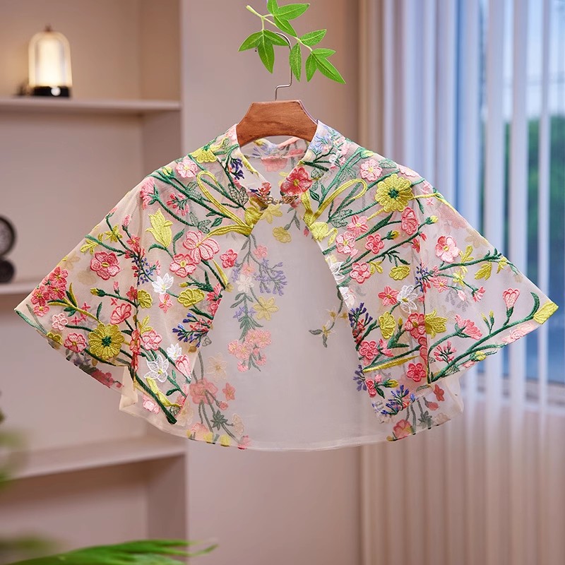 ผ้าคลุมไหล่ลูกไม้ปักลายดอกไม้ส - Embroidery Underlay บทวิจารณ์และราคา