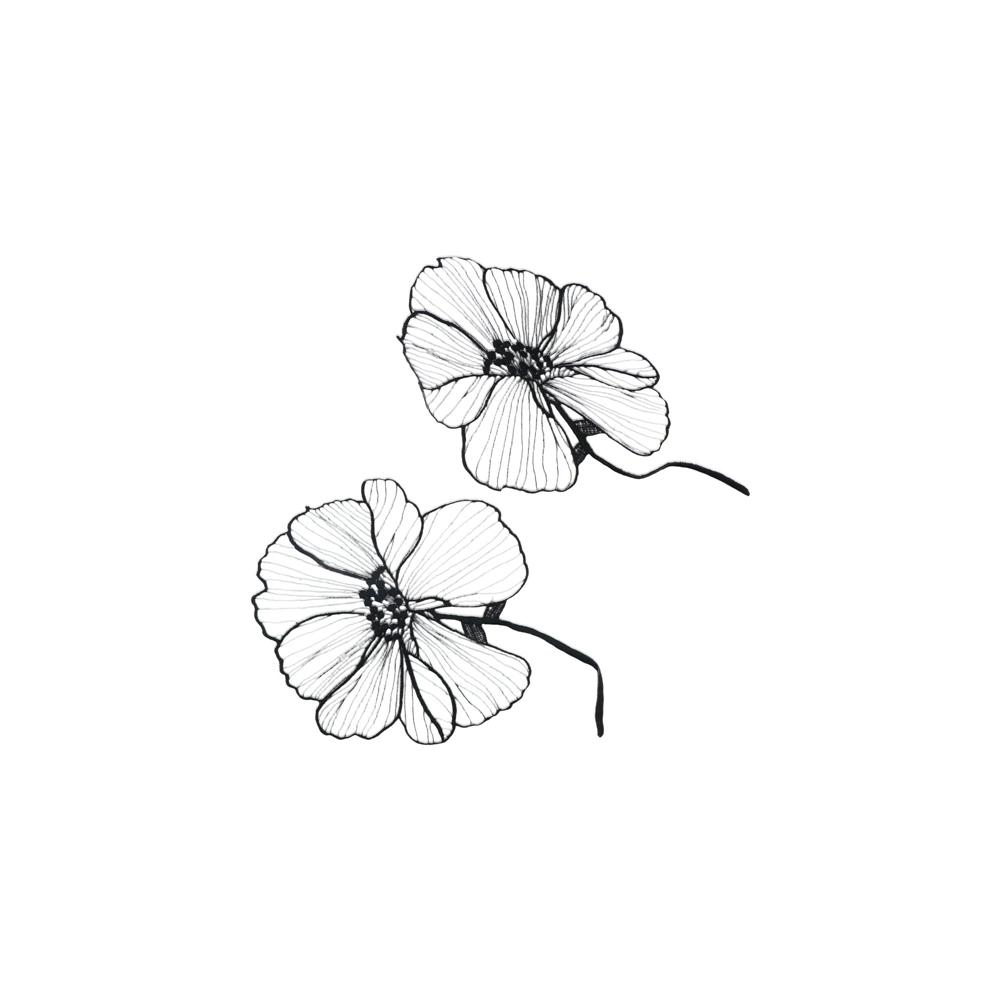 แพทช์ปักลายดอกไม้  งานปักลายดอ - Embroidery On Black Shirt บทวิจารณ์และราคา